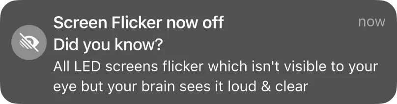 flicker notification